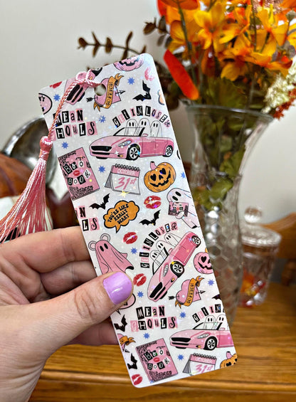 Halloween Bookmark, Pink Mean Girls Bookmark, Bookmark, Dark Romance Bookmark, Reading Accessory, Book Gift, Cute Bookmark,