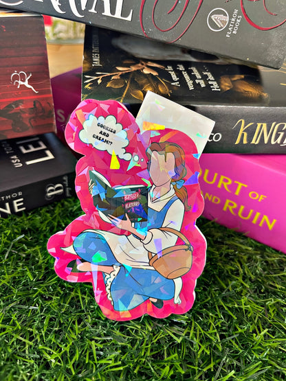 Belle Reading Themed Magnetic Bookmark, Butcher And Blackbird Bookmark, Beauty and The Beast Bookmark, Cute Reading Accessory, Book Gift,