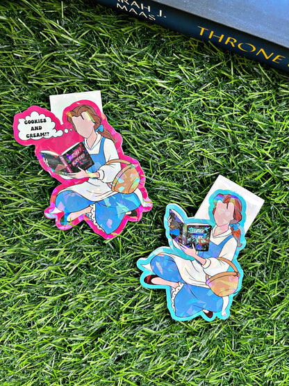 Belle Reading Themed Magnetic Bookmark, Butcher And Blackbird Bookmark, Beauty and The Beast Bookmark, Cute Reading Accessory, Book Gift,
