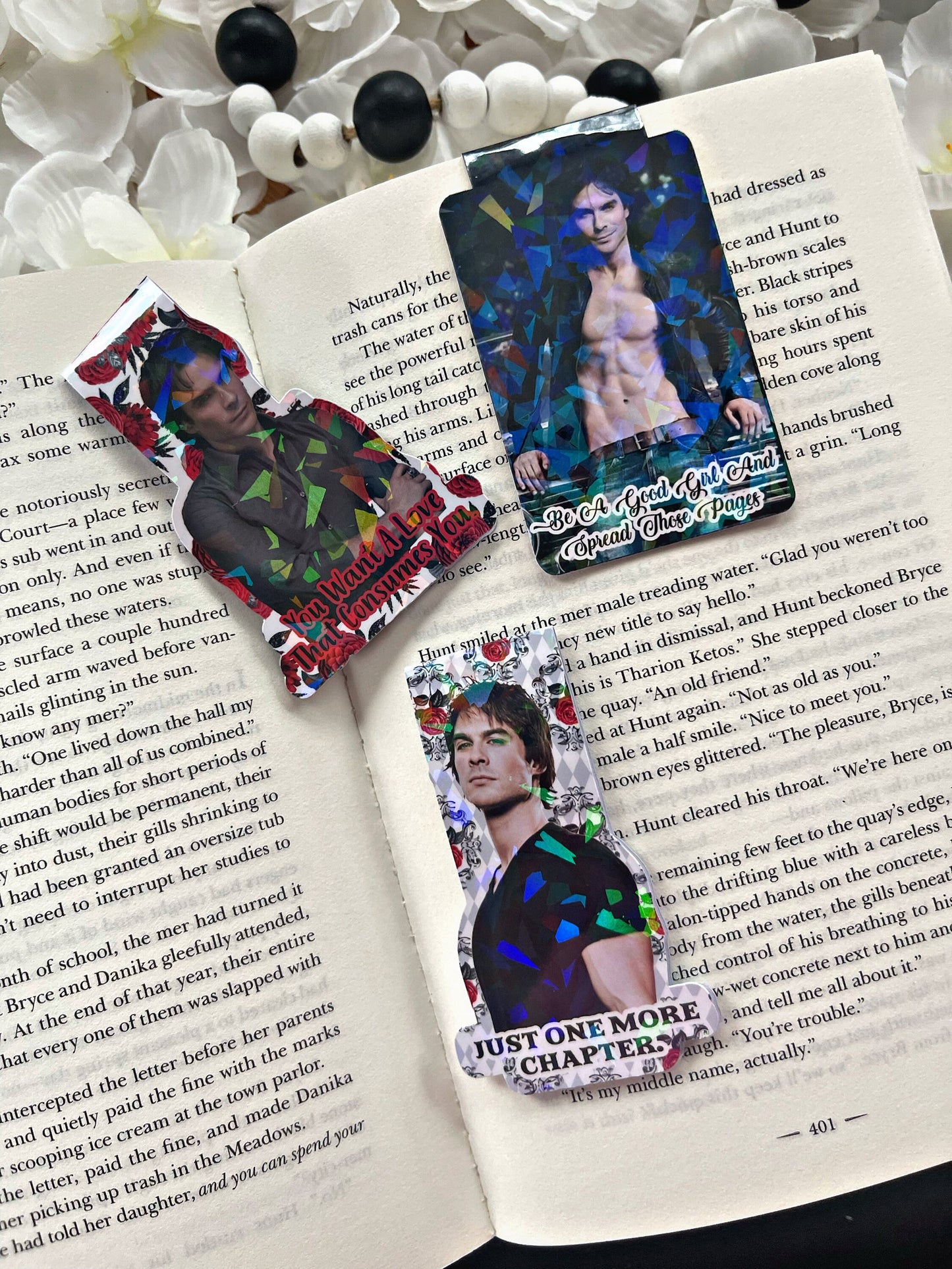 Damon Magnetic Bookmark, Vampire Diaries Bookmark,  Reading Accessory, Book Gift, Cute Bookmark, Unique Bookmark