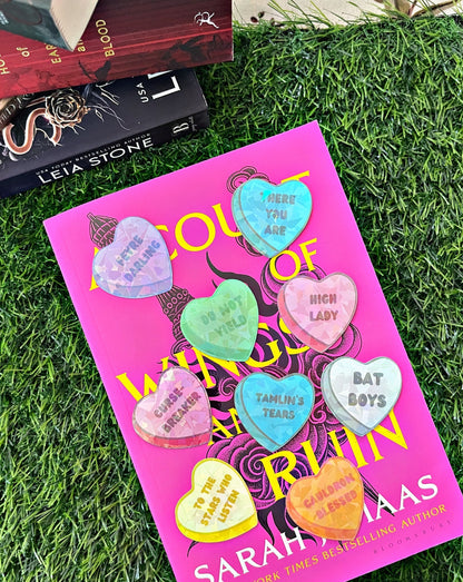 Acotar Themed Kindle Stickers Set/ Set Of 9 Heart Stickers