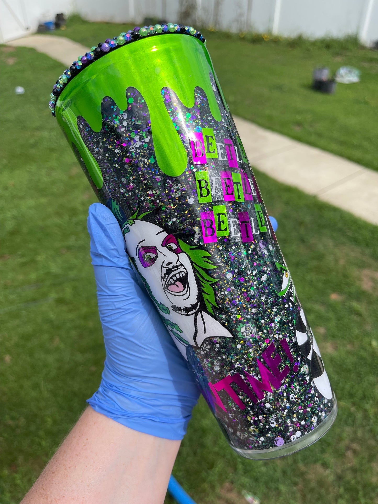 Beetle Guy Snow Globe Tumbler