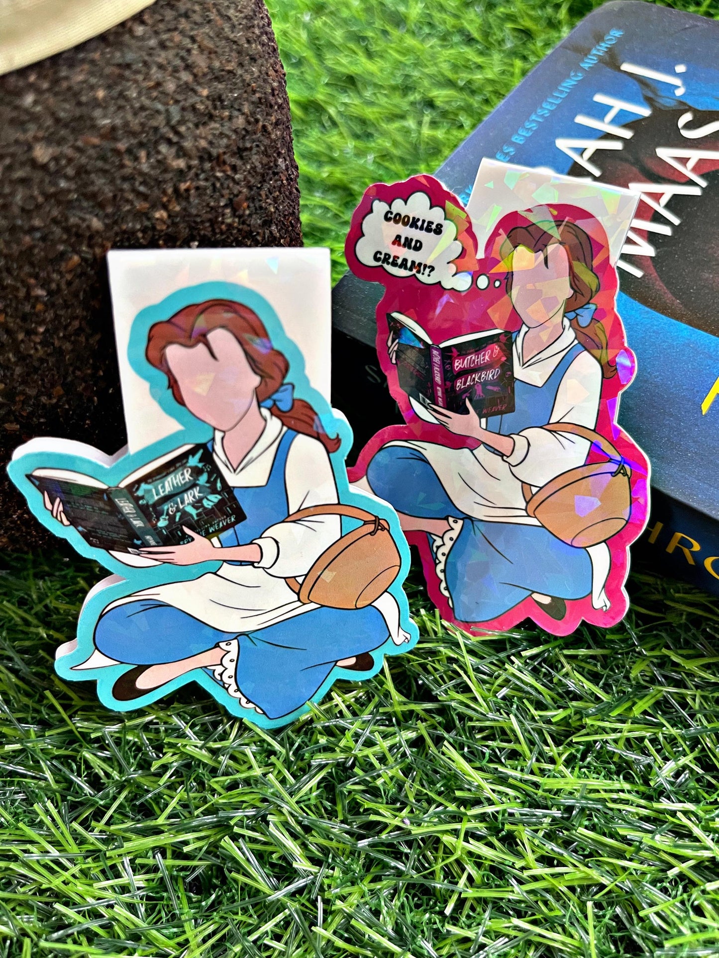 Belle Reading Themed Magnetic Bookmark, Leather and Lark Bookmark, Beauty and The Beast Bookmark, Cute Reading Accessory, Book Gift,