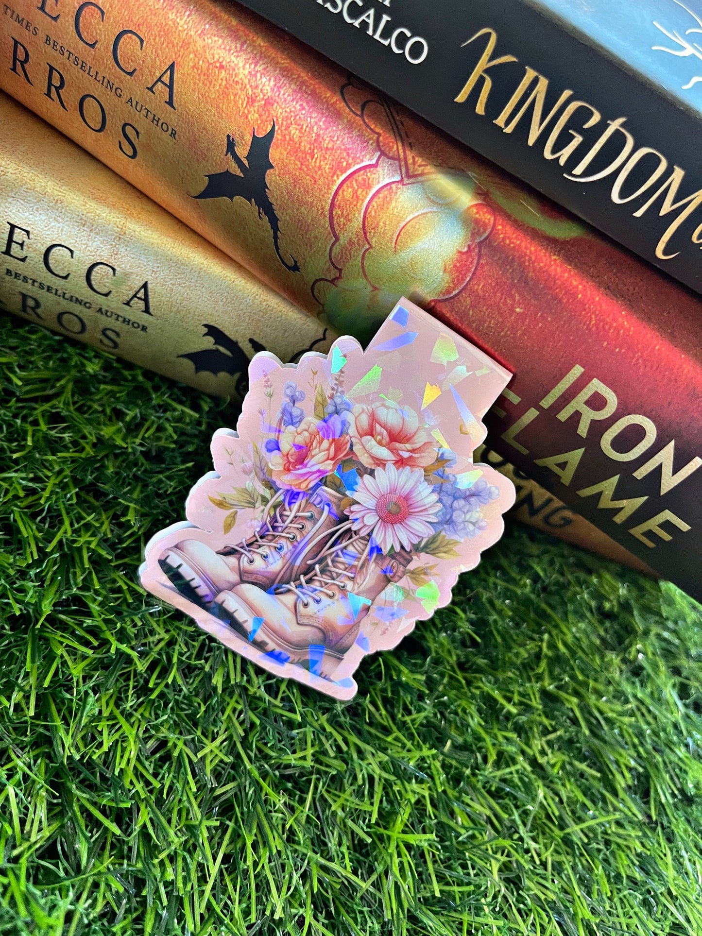 Floral Boots Magnetic Bookmark, Spring Bookmark,  Cute Reading Accessory, Book Gift, Cute Bookmark, Unique Bookmark, flower Bookmark