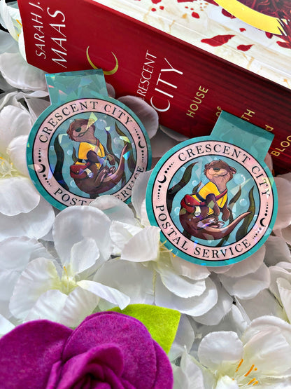 Otter Magnetic Bookmark, Postal Service Bookmark,  Cute Reading Accessory, Book Gift, Cute Crescent City Bookmark, Unique Bookmark