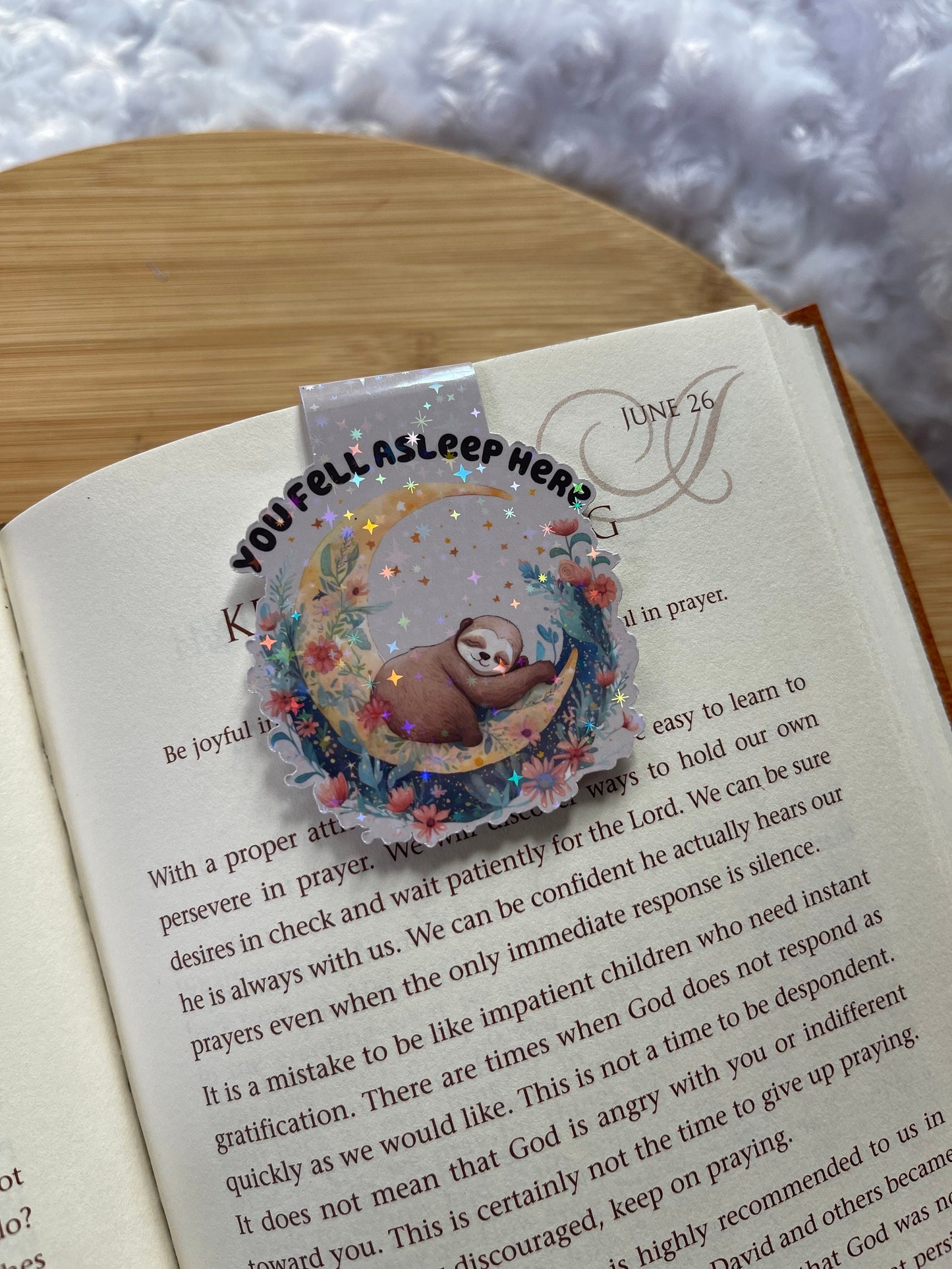 Cute Magnetic Bookmark, Sloth Bookmark, Sleeping Sloth Bookmark, Reading Accessory, Book Gift