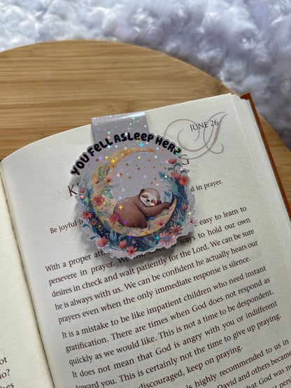 Cute Magnetic Bookmark, Sloth Bookmark, Sleeping Sloth Bookmark, Reading Accessory, Book Gift