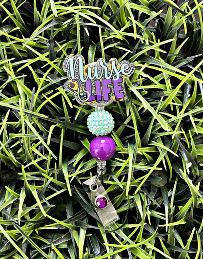 Nurse Life Badge Reel - RN ID Clip- Leopard Badge Holder- ID Holder- Nurse Gift- Teacher Gift-