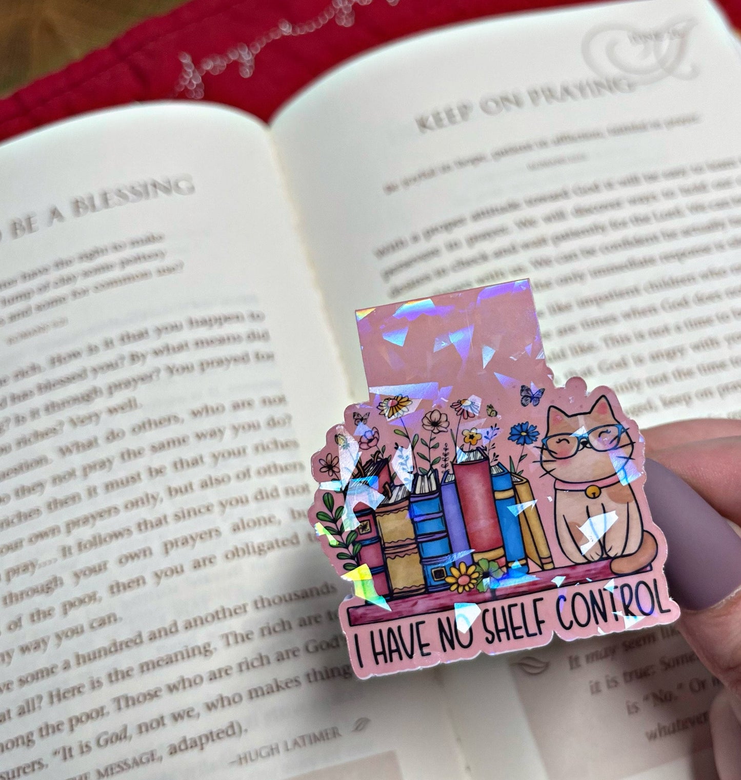 Cat Magnetic Bookmark, Kitty Bookmark, Reading Accessory, Book Gift, Cute Bookmark, Unique Cat Bookmark, Personalized Bookmark, Reading Pun
