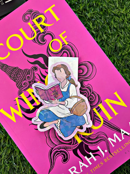 Acotar Themed Belle Magnetic Bookmark, Bookworm Bookmark, Belle Reading Bookmark, Cute Reading Accessory, Book Gift, Cute Bookmark