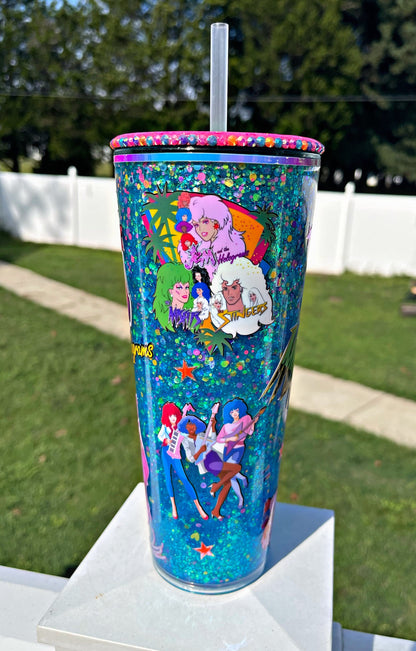 Girl Cartoon Snow Globe Tumbler