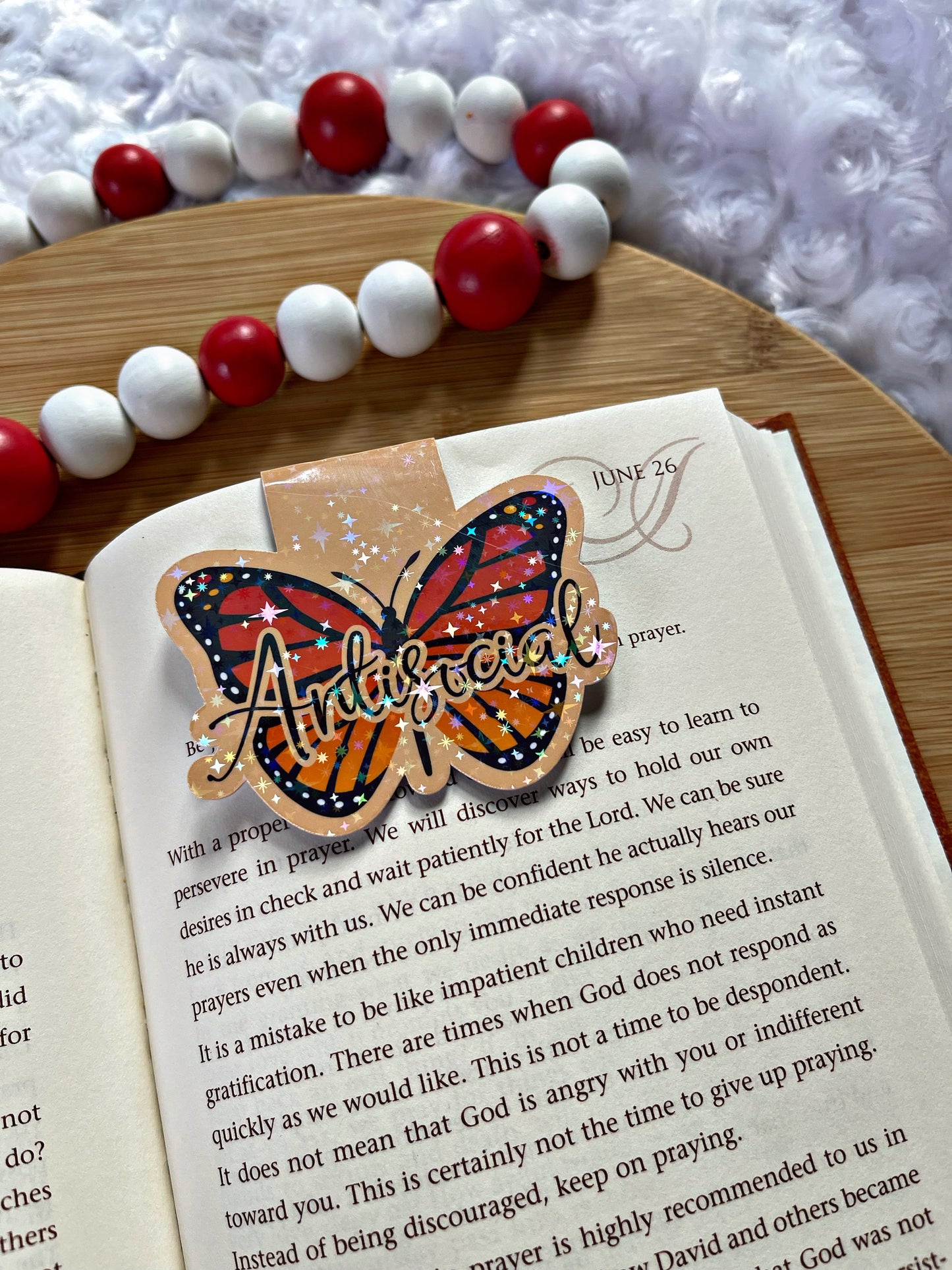 Butterfly Magnetic Bookmark, Antisocial  Butterfly Bookmark, Reading Accessory, Book Gift, Cute Bookmark, Unique Bookmark