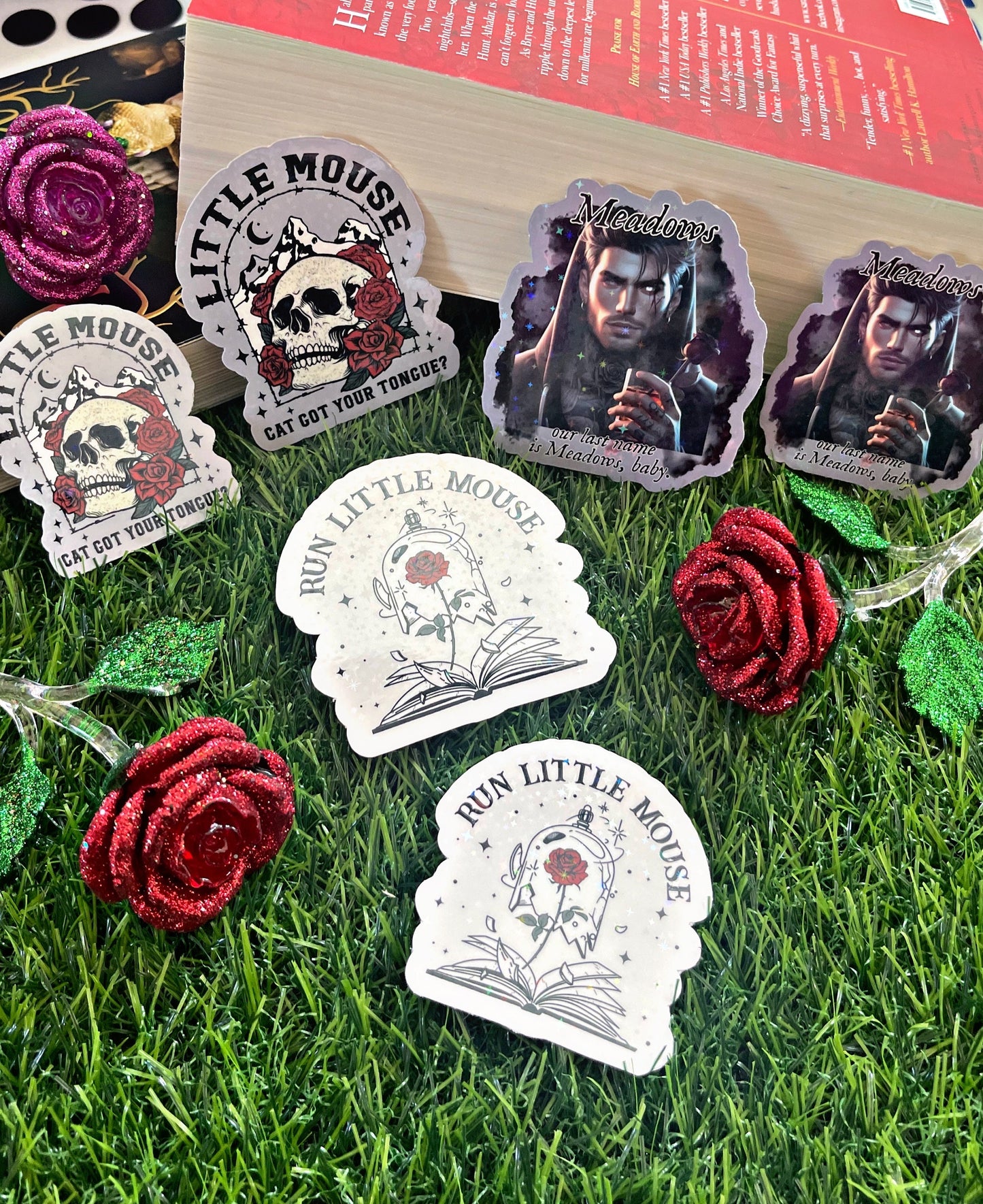 Dark Romance Themed Kindle Stickers - Cat And Mouse Stickers - Dark Romance Kindle Stickers -