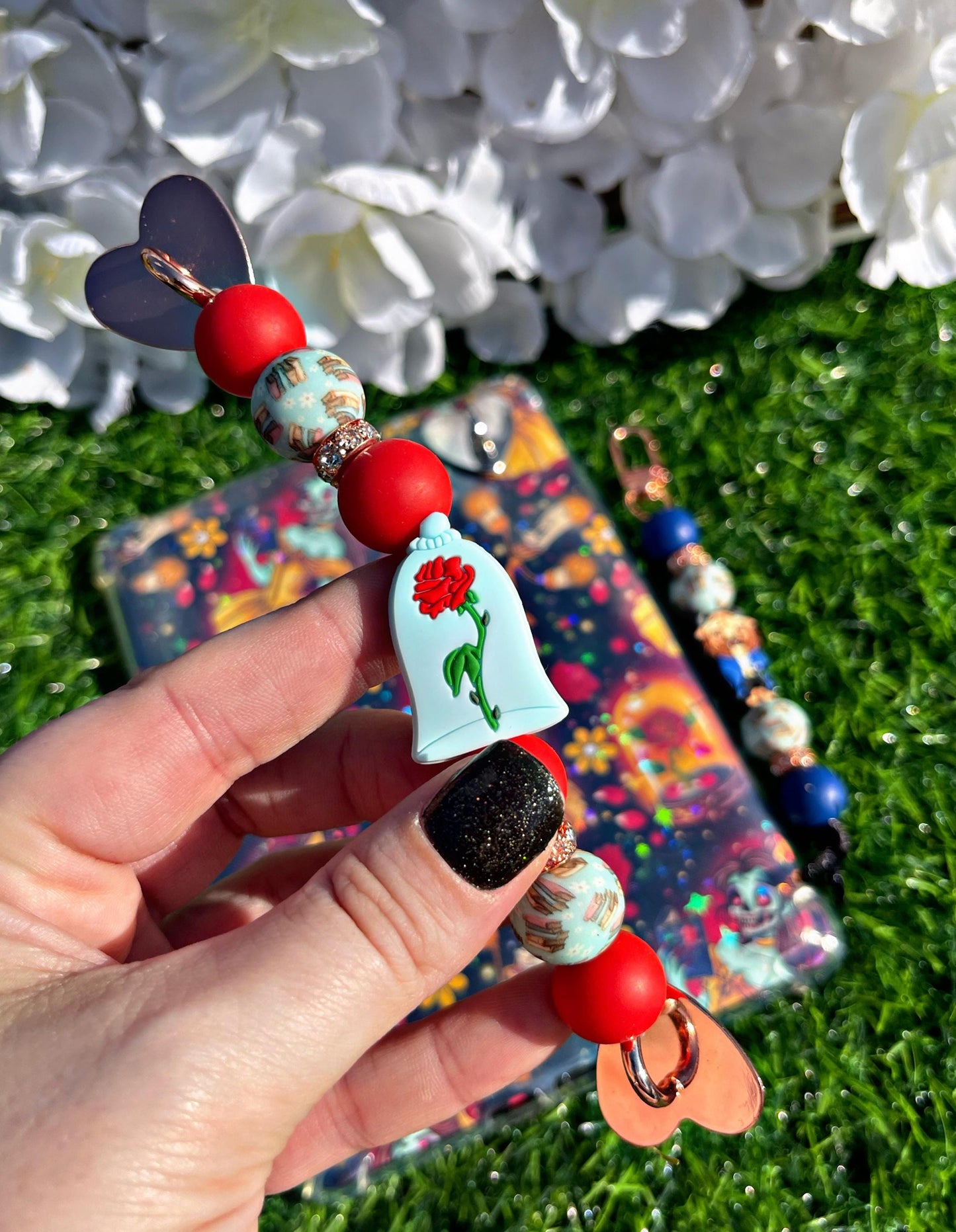 Glass Rose Kindle Strap