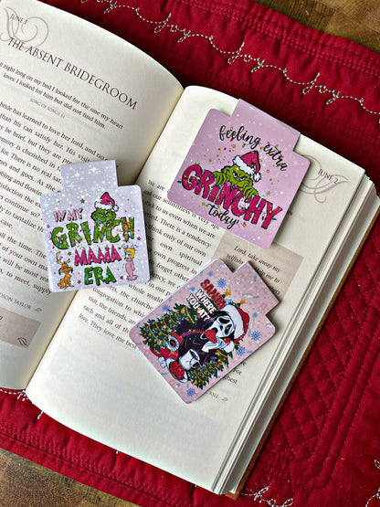 Christmas Bookmark, Feeling Extra Grinchy Magnetic Bookmark, Reading Accessory, Book Gift, Cute Bookmark, Unique Bookmark