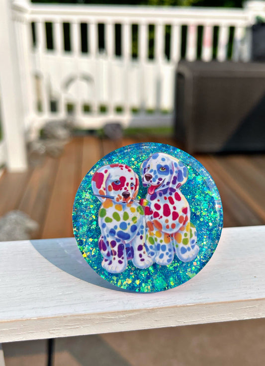 90s Nostalgia Car Vent Clip • Rainbow Dalmatian Car Air Freshener • Cute Car Accessories • Essential Oils • Scented Car Freshener • Car Deco