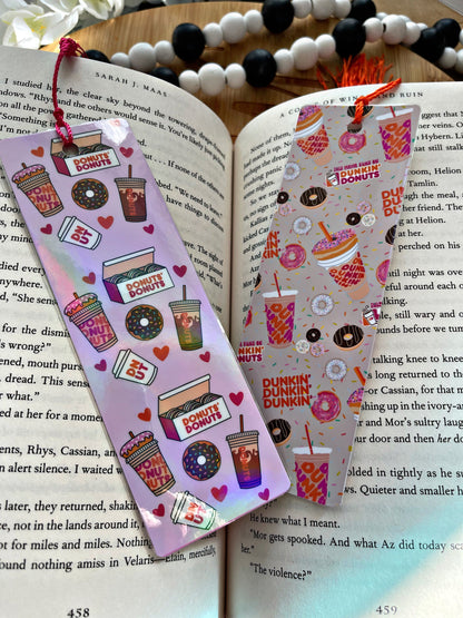 Dunkin Bookmark, Coffee Bookmark, Reading Accessory, Book Gift, Cute Bookmark, Unique Bookmark, Personalized Bookmark