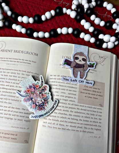 Sloth Bookmark, Sloth Magnetic Bookmark, Reading Accessory, Book Gift, Cute Bookmark, Unique Bookmark, Personalized Bookmark
