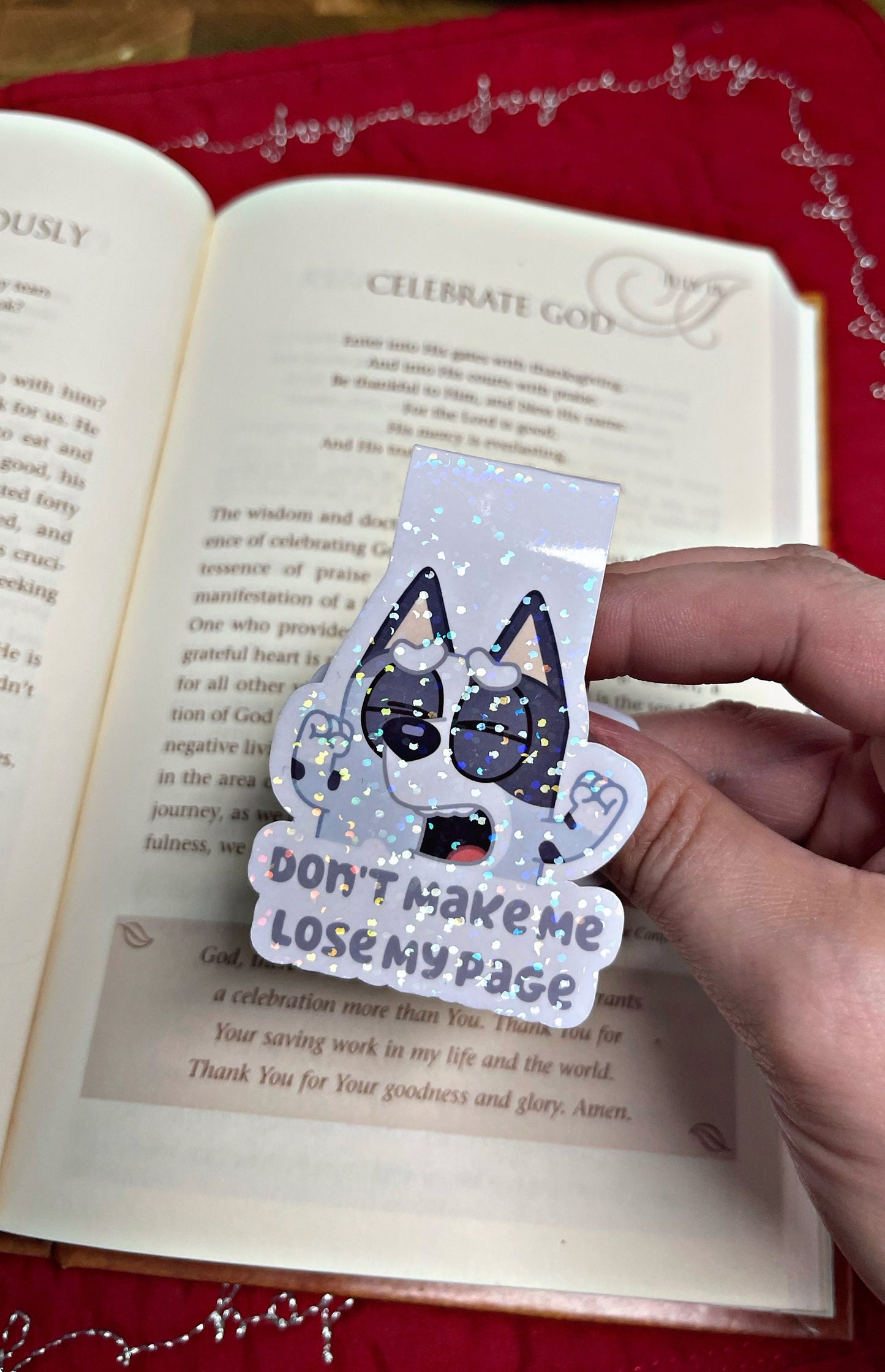 Muffin Bookmark, Bluey Magnetic Bookmark, Reading Accessory, Book Gift, Cute Bookmark, Unique Bookmark, Personalized Bookmark