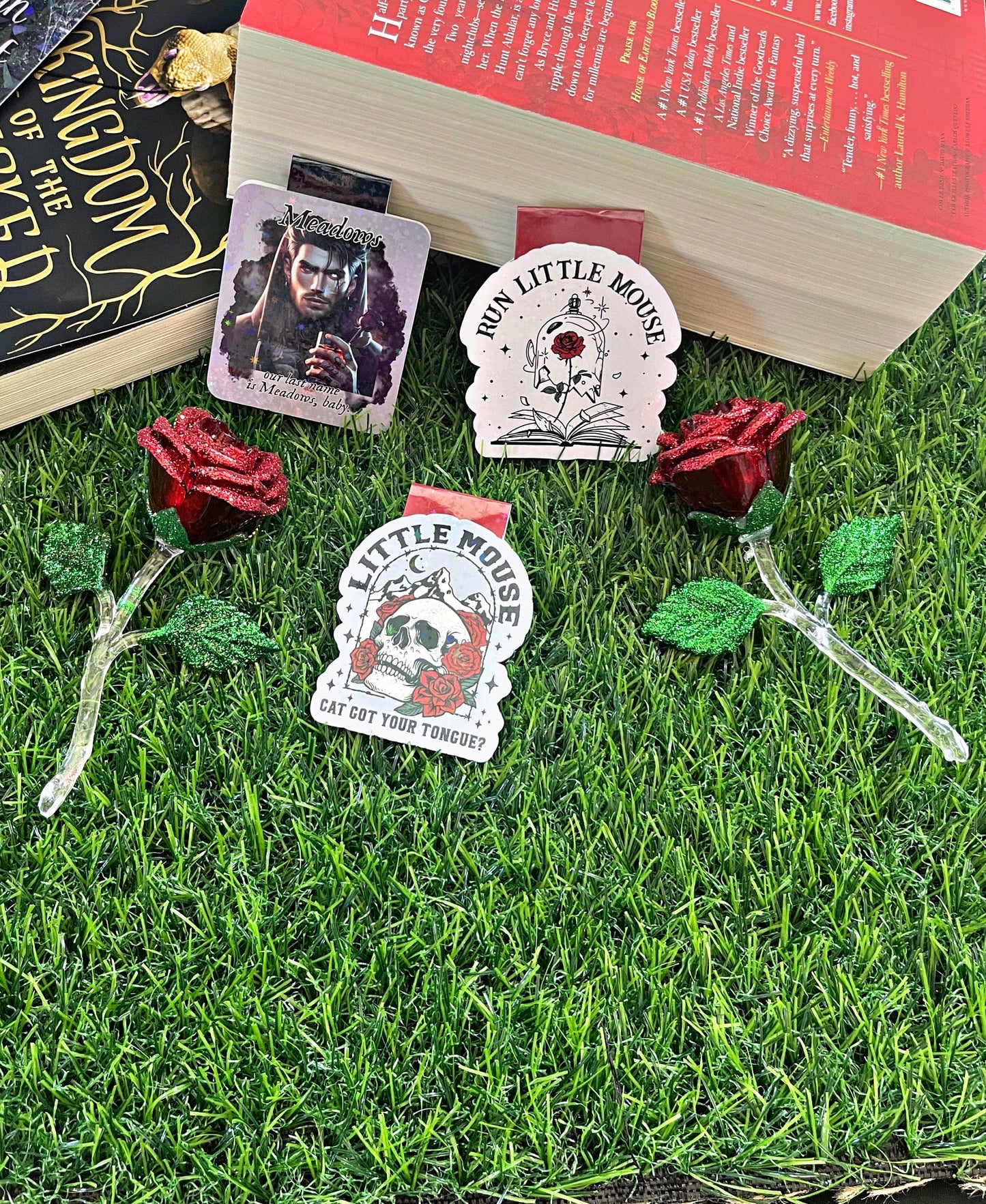 Haunting Adeline Themed Magnetic Bookmark, Cat and Mouse Magnetic Bookmark, Spring Bookmark,  Dark Romance Accessory, Book Gift,