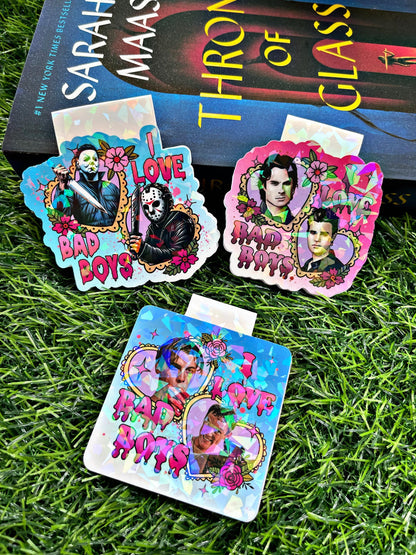 Vampire Diaries Magnetic Bookmark, I Love Bad Boys Bookmark, Salvatore Brothers Reading Accessory, Bookish Gift, Cute Bookmark