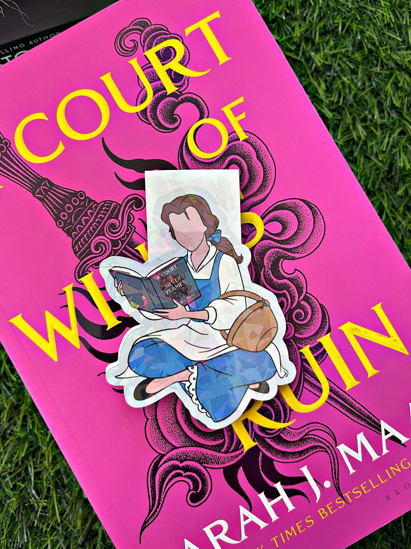 Acotar Themed Belle Magnetic Bookmark, Bookworm Bookmark, Belle Reading Bookmark, Cute Reading Accessory, Book Gift, Cute Bookmark