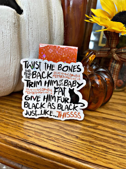 Hocus Pocus Magnetic Bookmark, Halloween Bookmark, Reading Accessory, Book Gift, Cute Bookmark, Unique Bookmark, Personalized Bookmark