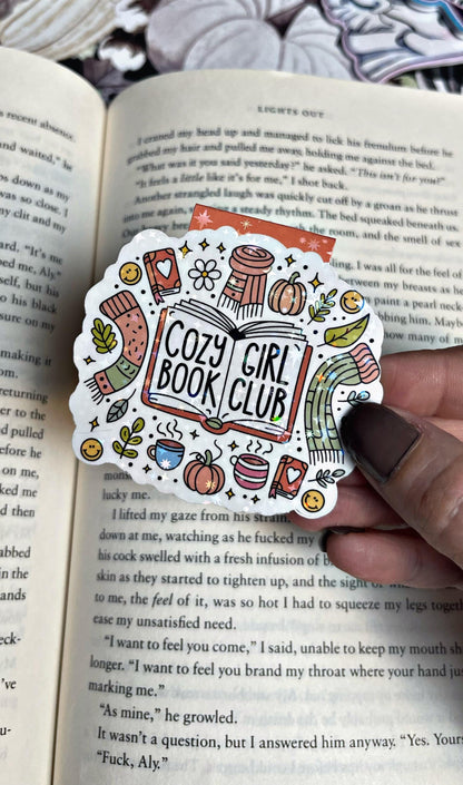 Cute Fall Bookmark, Cozy Girl Book Club Magnetic Bookmark, Reading Accessory, Book Gift, Cute Bookmark, Unique Bookmark