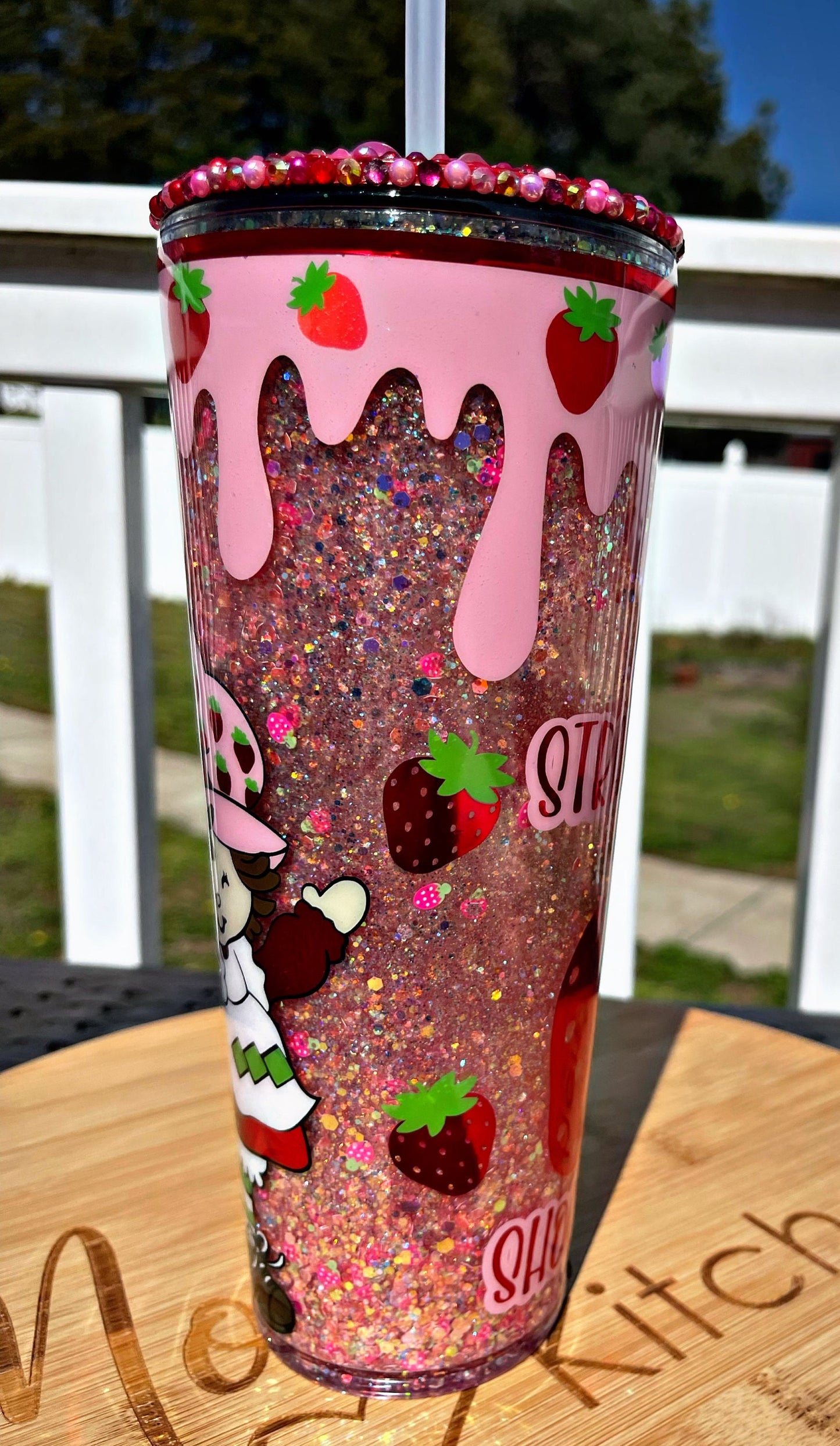 Strawberry Girl Snow Globe Tumbler