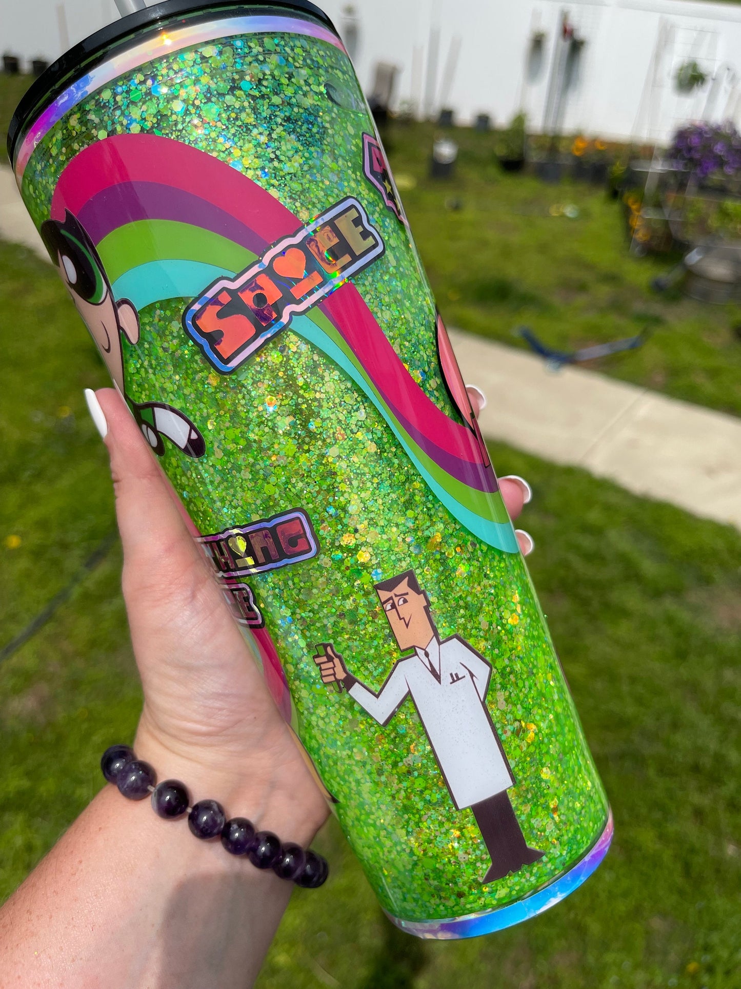 Cartoon Girls Snow Globe Tumbler