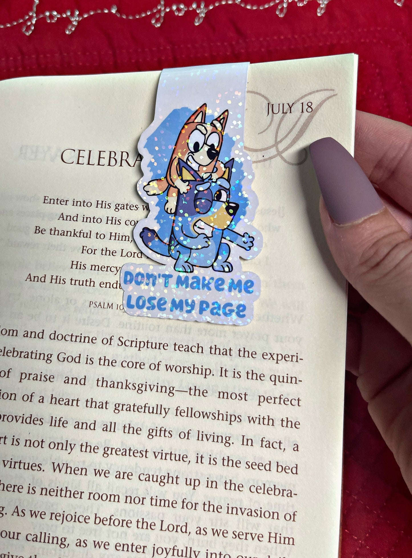 Bluey and Bingo Bookmark, Bluey Magnetic Bookmark, Reading Accessory, Book Gift, Cute Bookmark, Unique Bookmark, Personalized Bookmark