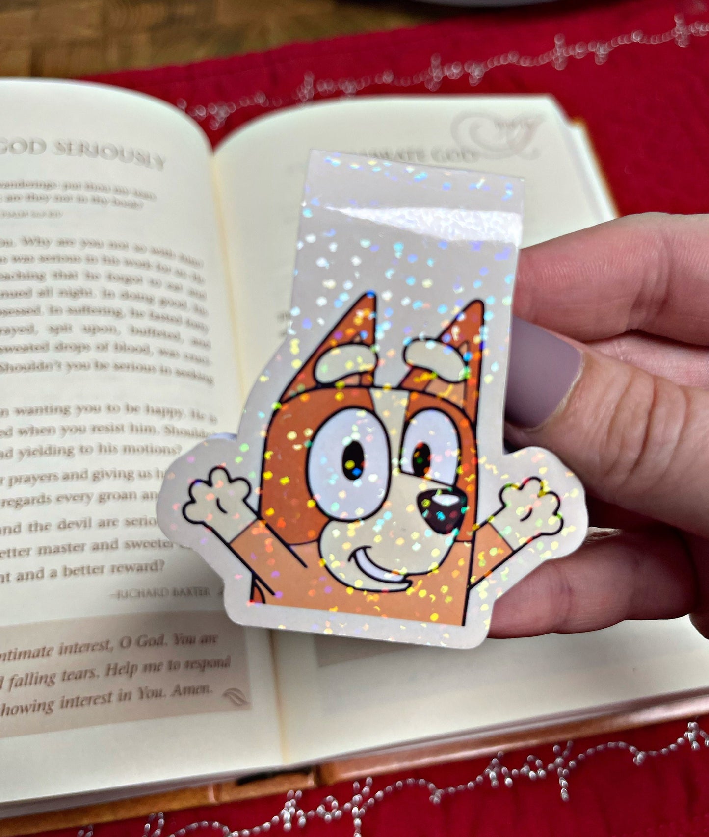Bluey Bookmark, Bingo Magnetic Bookmark, Reading Accessory, Book Gift, Cute Bookmark, Unique Bookmark, Personalized Bookmark