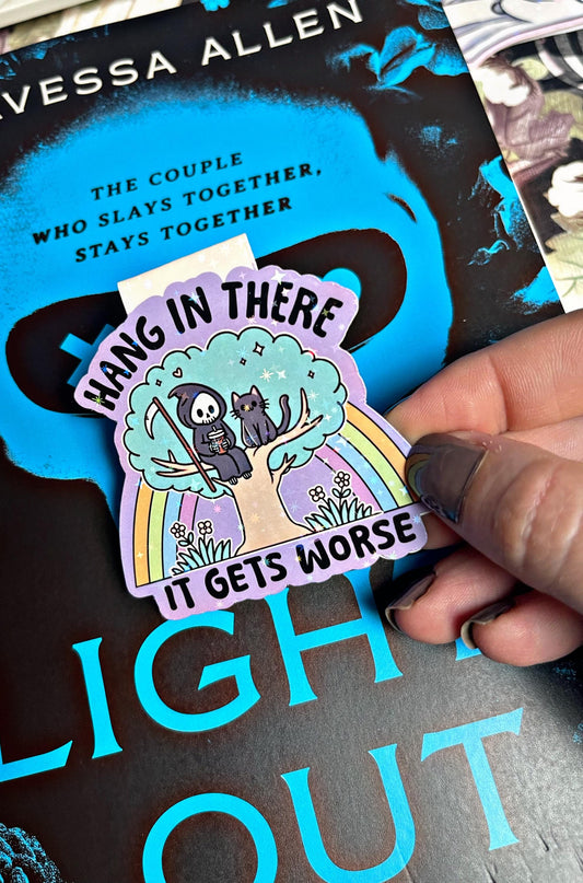 Hang In there Bookmark, Cute Magnetic Bookmark, Reading Accessory, Book Gift, Cute Bookmark, Unique Bookmark,