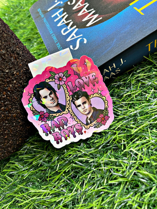 Vampire Diaries Magnetic Bookmark, I Love Bad Boys Bookmark, Salvatore Brothers Reading Accessory, Bookish Gift, Cute Bookmark