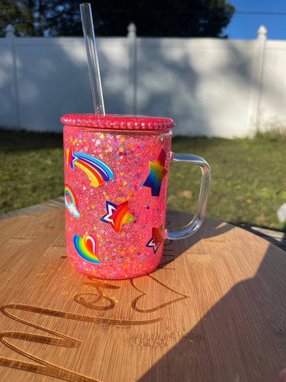 90s Nostalgia Coffee Glass Snow Globe Mug