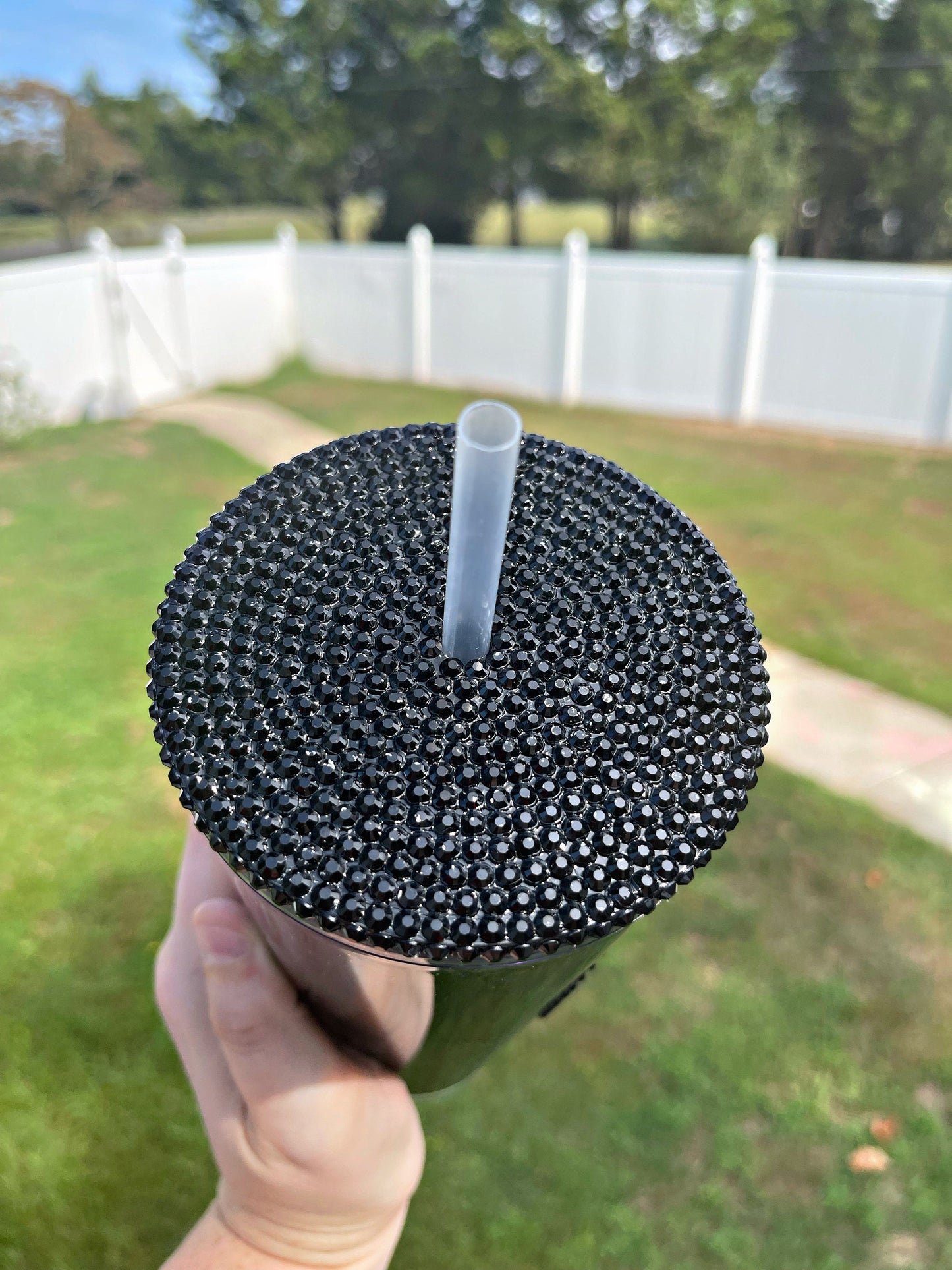 Black Starbucks Acrylic Snow Globe Tumbler