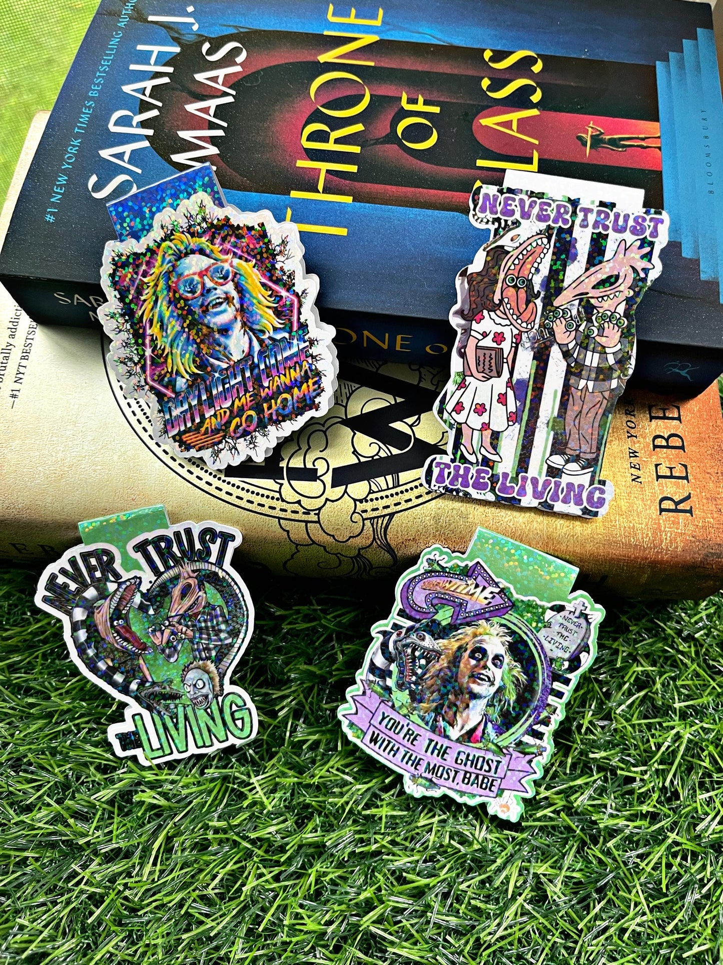 Beetle Guy Magnetic Bookmark, Never Trust The Living Bookmark, Halloween Bookmark, Reading Accessory, Bookish Gift, Cute Bookmark