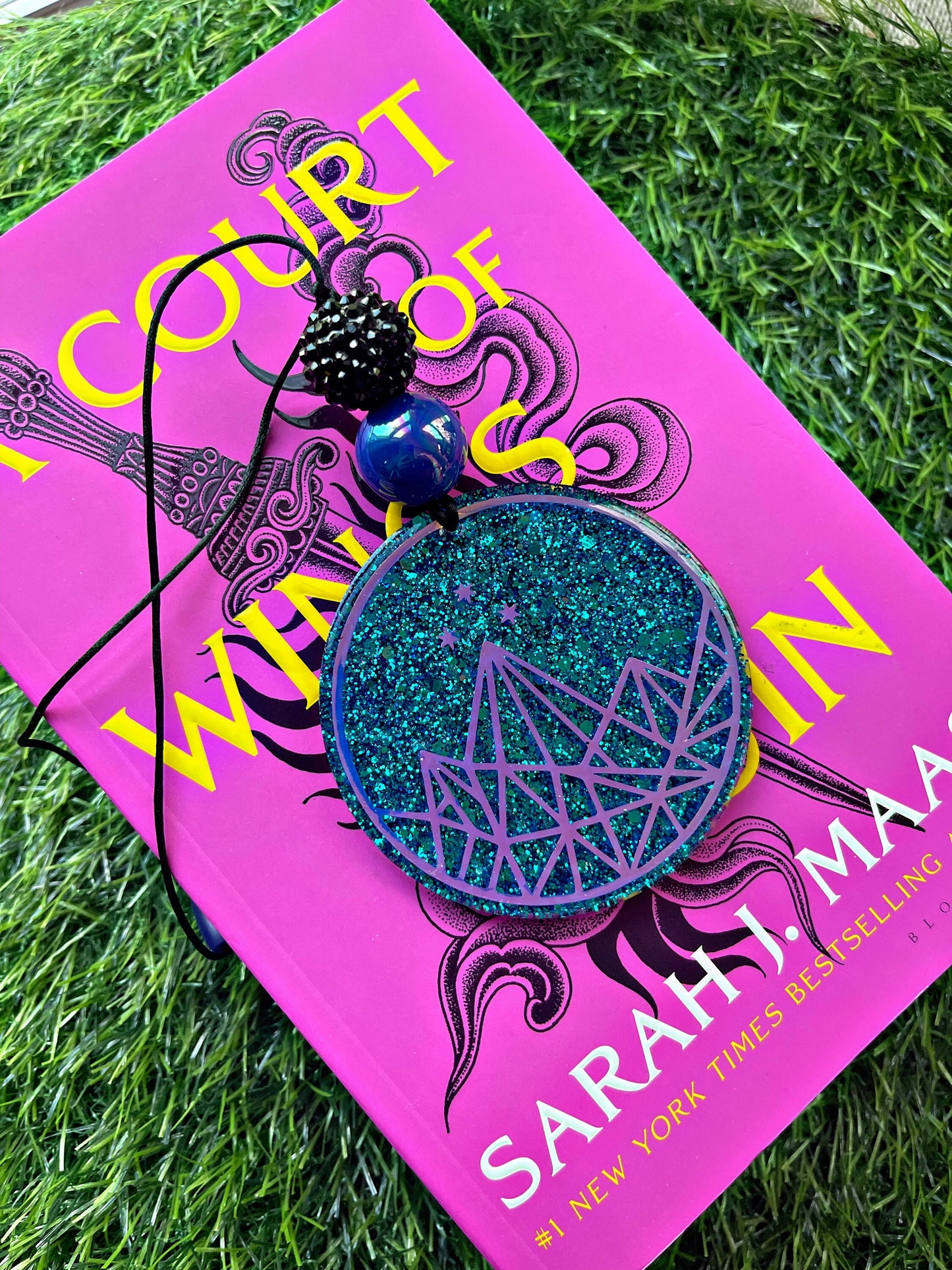 Acotar Themed Car Charm, Velaris Rear View Mirror Charm,  Car Hanger, Rearview Mirror, Cute Car Accessories, Car Ornament, Car Decorations