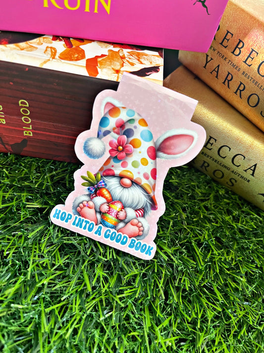 Gnome Magnetic Bookmark, Easter Magnetic Bookmark, Spring Bookmark,  Cute Reading Accessory, Book Gift, Cute Bookmark, Unique Bookmark,