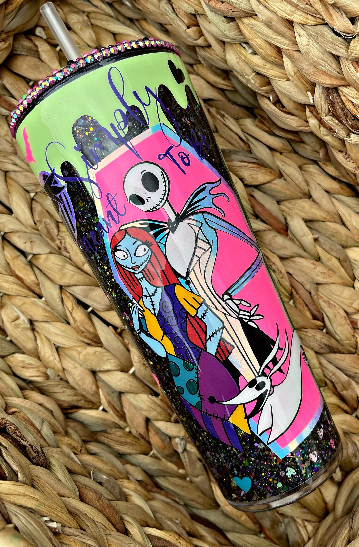 Skellington Love Snow Globe Tumbler