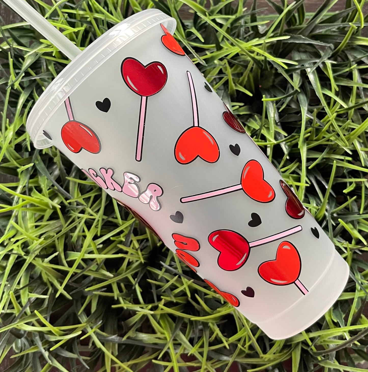 I’m A Sucker For You Cup, Valentines Tumbler, Anti Valentines Cold Cup, Coffee Venti Cup, Reusable Cup, Dunkin Tumbler, Sweetheart Candy